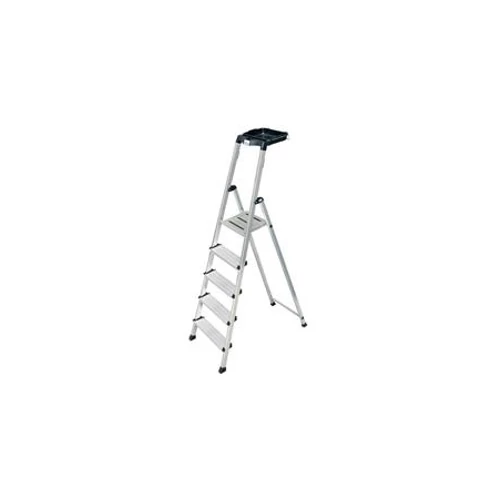 Állólétra, 5 lépcsőfokos, alumínium, Multigrip-system, KRAUSE 