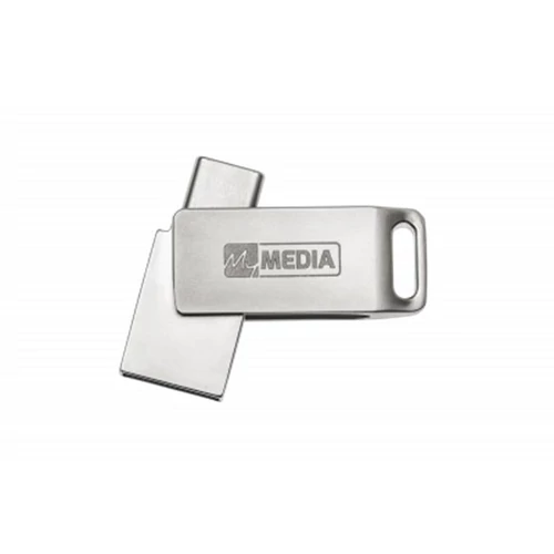 Pendrive, 32GB, USB 3.2 Gen1 + USB-C, alumínium ház, MYMEDIA 