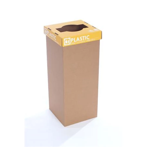 Szelektív hulladékgyűjtő, újrahasznosított, angol felirat, 60 l, RECOBIN 