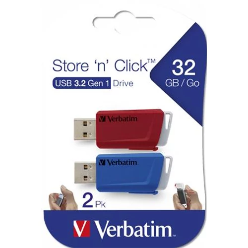 Pendrive, 2 x 32GB, USB 3.2, 80/25MB/sec, VERBATIM 