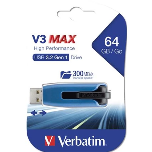 Pendrive, 64GB, USB 3.2, 175/80 MB/s, VERBATIM 