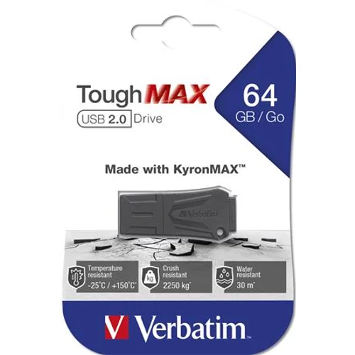 Pendrive, 64GB, USB 2.0, extra ellenálló, VERBATIM 