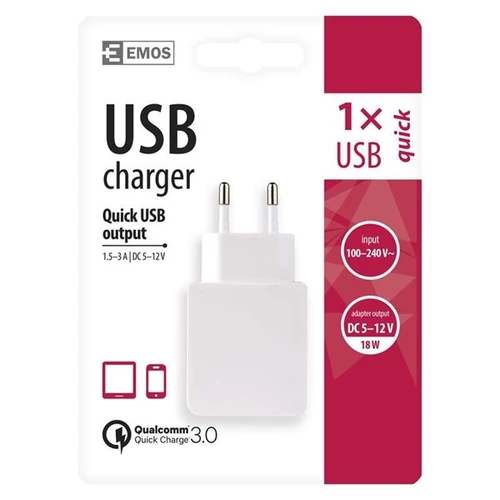 Emos quick 3A univerzális USB töltő