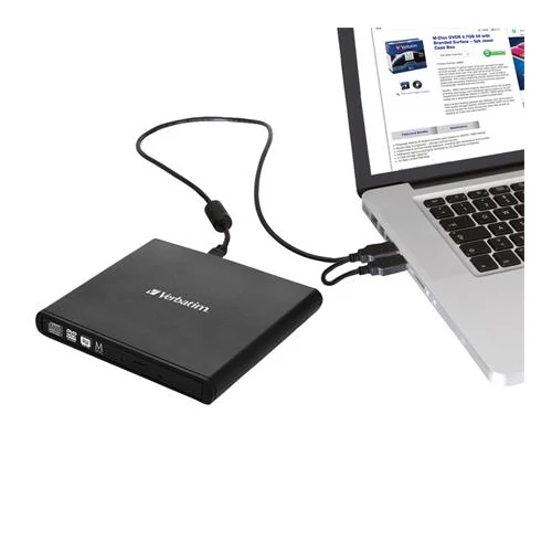 CD/DVD író, USB 2.0, külső, VERBATIM