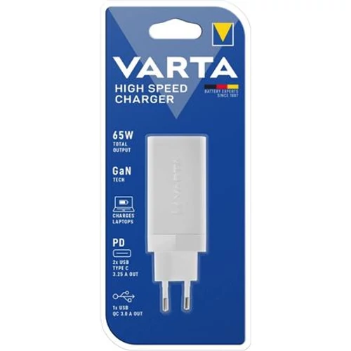 Varta 57956101401 High Speed 1xUSB/2x USB-C kimenet hálózati töltő