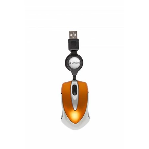 Egér, vezetékes, optikai, kisméret, USB, VERBATIM 