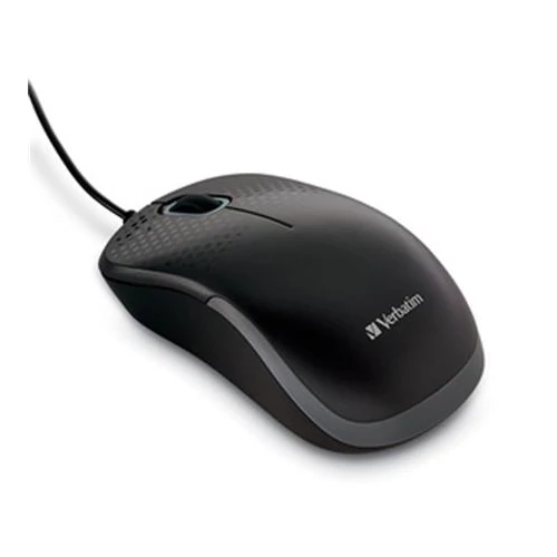 Egér, vezetékes, optikai, normál méret, USB, VERBATIM 