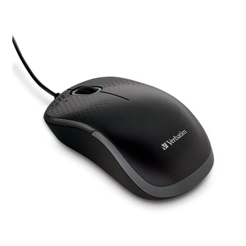 Egér, vezetékes, optikai, normál méret, USB, VERBATIM 