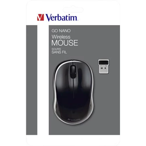 Egér, vezeték nélküli, optikai, közepes méret, USB, VERBATIM 