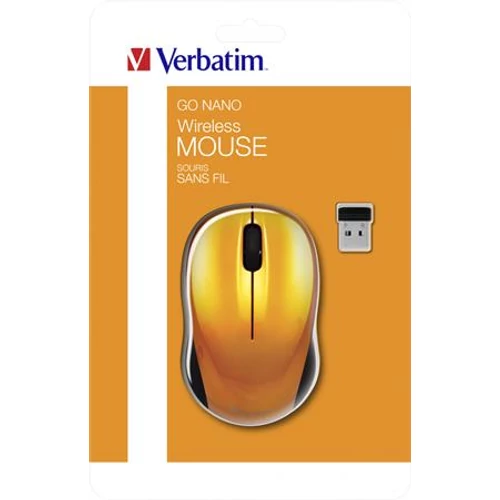 Egér, vezeték nélküli, optikai, közepes méret, USB, VERBATIM 