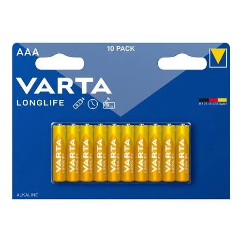 VARTA 4103101461 Longlife AAA (LR03) alkáli mikro ceruza elem 10db/bliszter