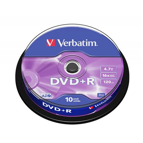 VERBATIM DVDV+16B10 DVD+R cake box DVD lemez 10db/csomag