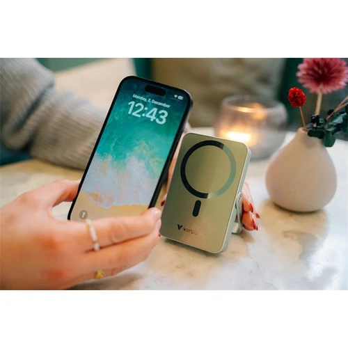 Power bank, mágneses (vezeték nélküli), 10.000mAh, VERBATIM 