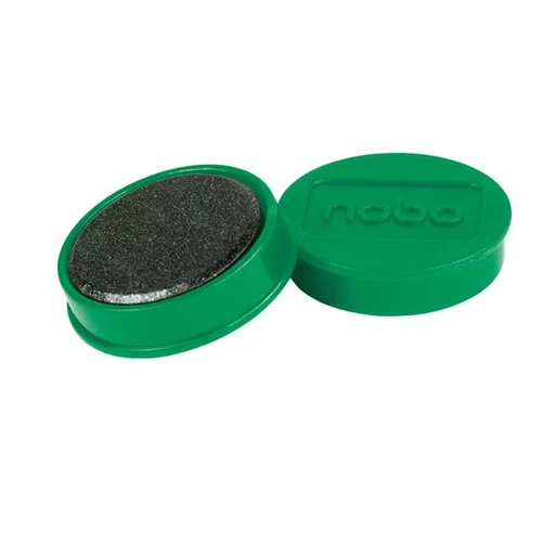 Mágneskorong, erős, 38 mm, 10 db, NOBO, zöld