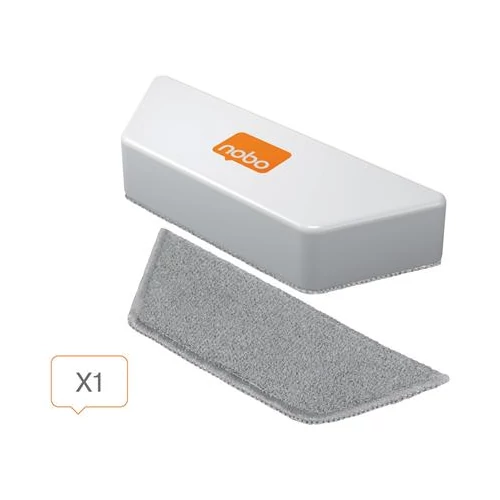 Táblatörlő, mágneses, cserélhető betétes, mikroszálas, NOBO