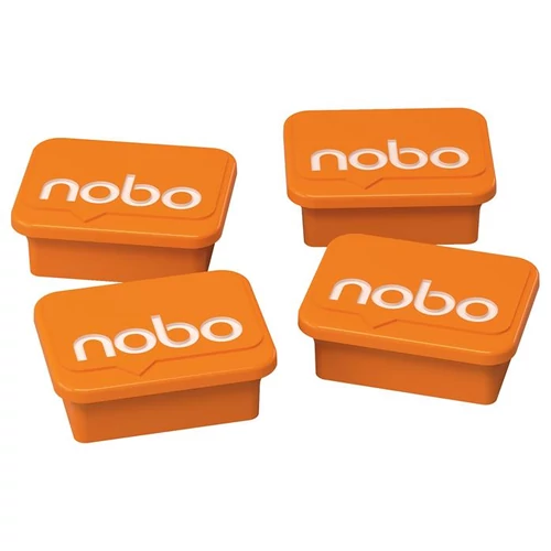 Mágnesek fehértáblához 4 db, NOBO narancs