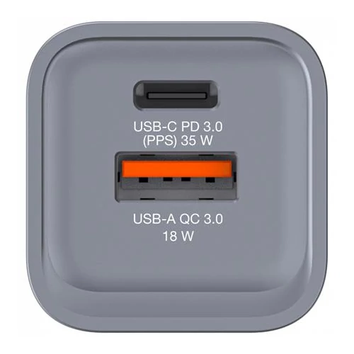 Hálózati töltő, 1xUSB-C PD (35W), USB-A QC 3.0, EU/UK/US, GaN, VERBATIM