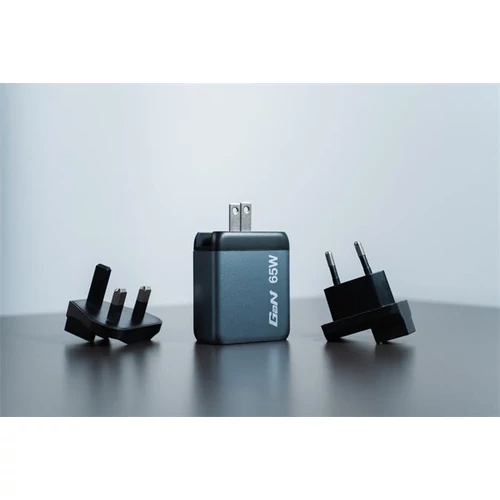Hálózati töltő, 2xUSB-C PD (65W), USB-A QC 3.0, EU/UK/US, GaN, VERBATIM