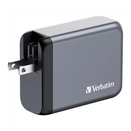 Hálózati töltő, 2xUSB-C PD (100W), USB-C PD (65W), USB-A QC 3.0, EU/UK/US, GaN, VERBATIM