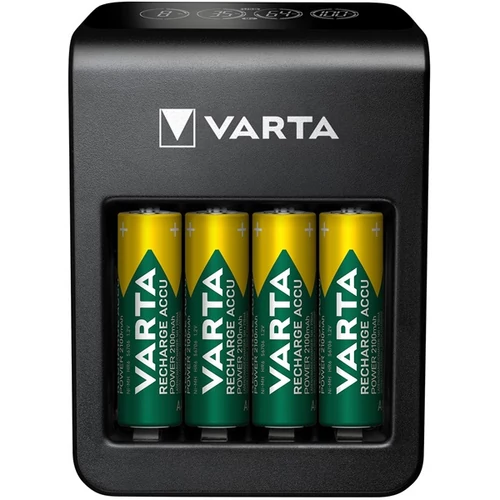 Elemtöltő, AA/AAA/9V, 4xAA 2100 mAh, LCD kijelző, VARTA 