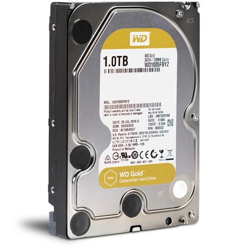 Western Digital 3,5" 1000GB belső SATAIII 7200RPM 128MB Gold WD1005FBYZ winchester