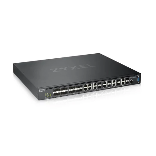 ZyXEL XS3800-28 4x10GbE LAN 8x10GbE Combo RJ45/SFP+ 16xSFP+ port L2+ menedzselhető switch