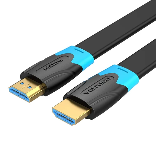 KÁBEL HDMI 2.0 (lapos, fekete), 1m, Vention