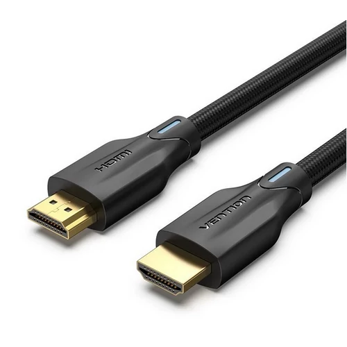 KÁBEL HDMI (8K, szövet, fekete), 1m, Vention