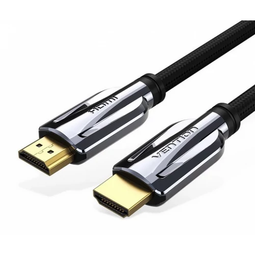 KÁBEL HDMI (8K, szövet, fekete), 1,5m, Vention