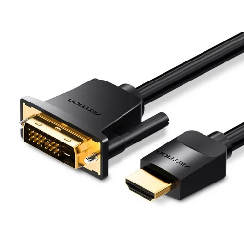 KÁBEL HDMI -> DVI, 3m, (fekete), Vention