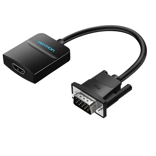 KONVERTER VGA -> HDMI/ Micro USB-B/F /3.5mm/F, 0,15m,Vention