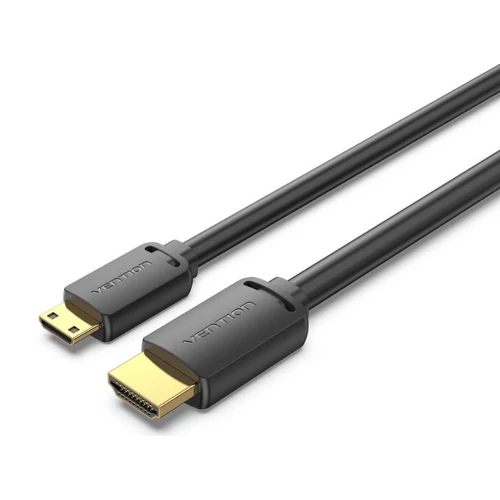 KÁBEL mini HDMI/M -> HDMI/M (4K,HD, fekete), 2m, Vention