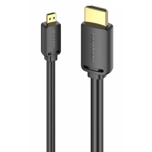 KÁBEL micro HDMI/M -> HDMI/M (4K,HD,fekete), 1m, Vention