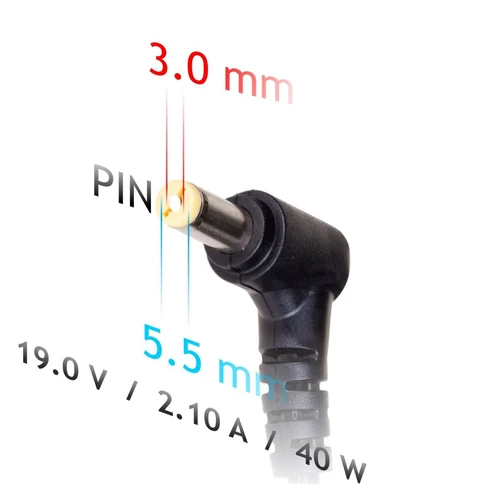 Akyga AK-ND-48 19V/2,1A/40W 5,5x3mm notebook hálózati töltő