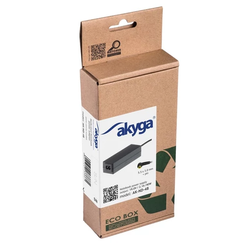 Akyga AK-ND-48 19V/2,1A/40W 5,5x3mm notebook hálózati töltő