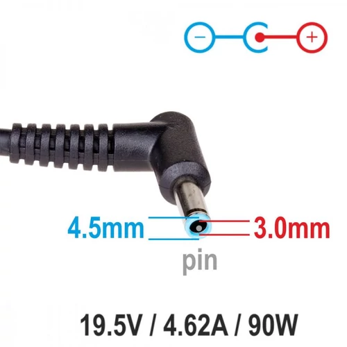Akyga AK-ND-53 19,5V/4,62A/90W 4,5x3mm + pin notebook hálózati töltő