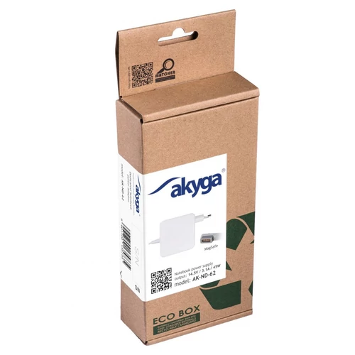 Akyga AK-ND-62 14,5V/3,10A/45W MagSafe L notebook hálózati töltő