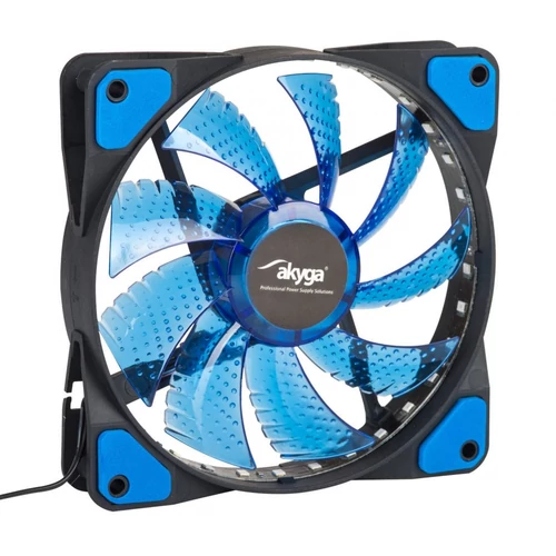 Akyga AW-12E-BL 120mm kék LED ház hűtőventilátor