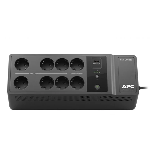 Szünetmentes tápegység, 400W/650VA, 230V, 6+2 Schuko, 1xUSB, APC