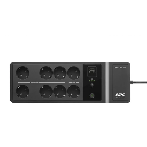 Szünetmentes tápegység, 400W/650VA, 230V, 6+2 Schuko, 1xUSB, APC