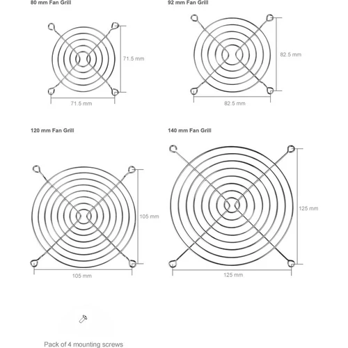 Arctic 80mm Fan Grills