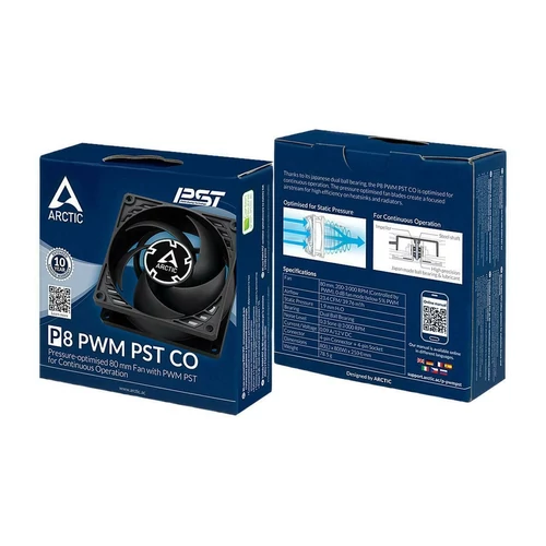 Arctic P8 PWM PST CO (Black/Black)