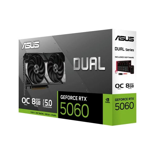 Asus Videokártya - nVidia DUAL-RTX5060-O8G (8192MB, GDDR7, 128bit, 1xHDMI, 3xDP)