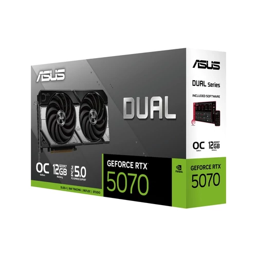 Asus Videokártya - nVidia DUAL-RTX5070-O12G (12288MB, GDDR7, 192bit, 1xHDMI, 3xDP)