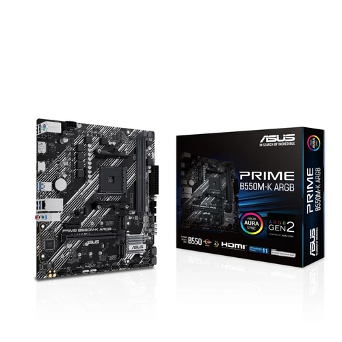 ASUS PRIME B550M-K ARGB AMD B550 SocketAM4 mATX alaplap