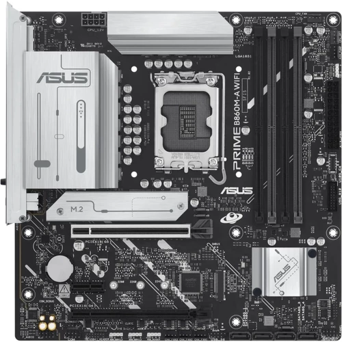 Asus Alaplap - Intel PRIME B860M-A WIFI s1851 (B860, 4xDDR5 8666+MHz, 4xSATA3, 2xM.2, HDMI+2xDP)