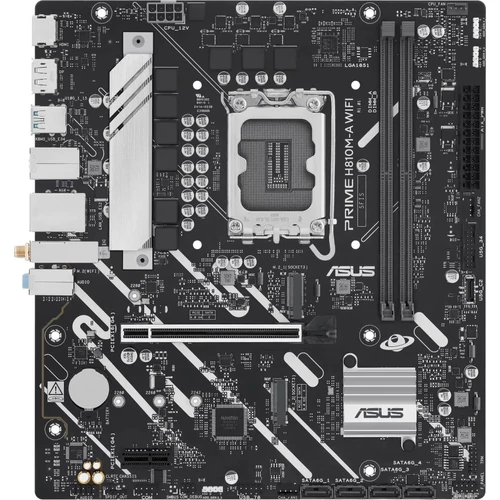 Asus Alaplap - Intel PRIME H810M-A WIFI s1851 (B860, 2xDDR5 6400+MHz, 4xSATA3, 2xM.2, HDMI+DP)