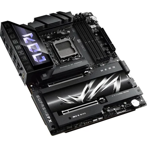 Asus Alaplap - AMD ROG CROSSHAIR X870E HERO AM5 (X870, ATX, 4xDDR5 8600+MHz, 4xSATA3, 5x M.2, HDMI+2xUSB4)
