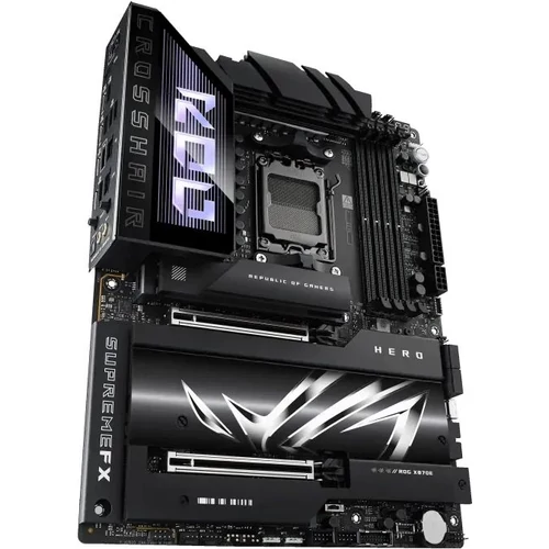 Asus Alaplap - AMD ROG CROSSHAIR X870E HERO AM5 (X870, ATX, 4xDDR5 8600+MHz, 4xSATA3, 5x M.2, HDMI+2xUSB4)