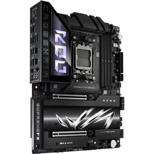 Asus Alaplap - AMD ROG CROSSHAIR X870E HERO AM5 (X870, ATX, 4xDDR5 8600+MHz, 4xSATA3, 5x M.2, HDMI+2xUSB4)